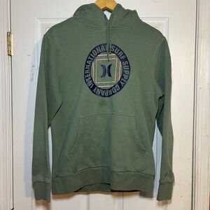 Hurley Olive Green Hoodie with Logo